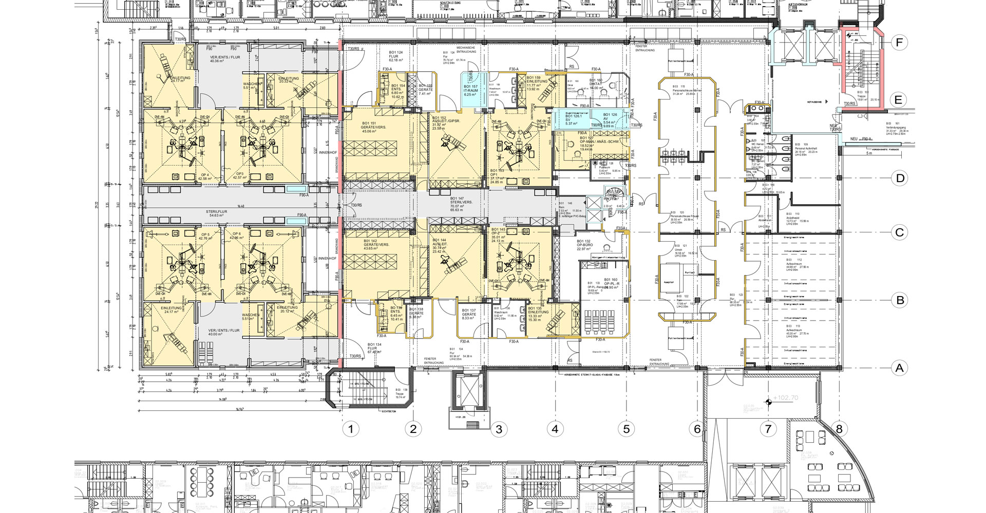 Außenansicht Orthopädische Universitätsklinik Frankfurt Friedrichsheim, mga consult Rheinbreitbach, Konzeption und Planung